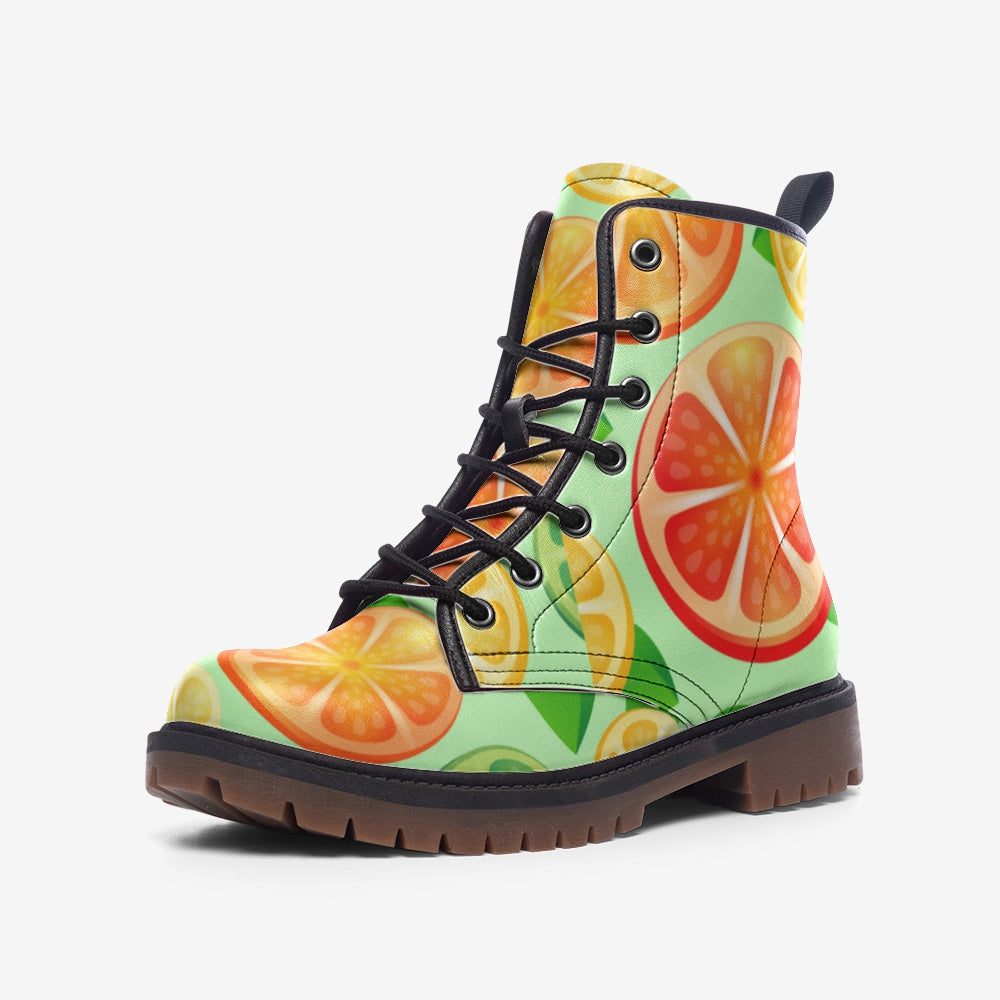 Citrus Vibes Casual Leather Lightweight boots