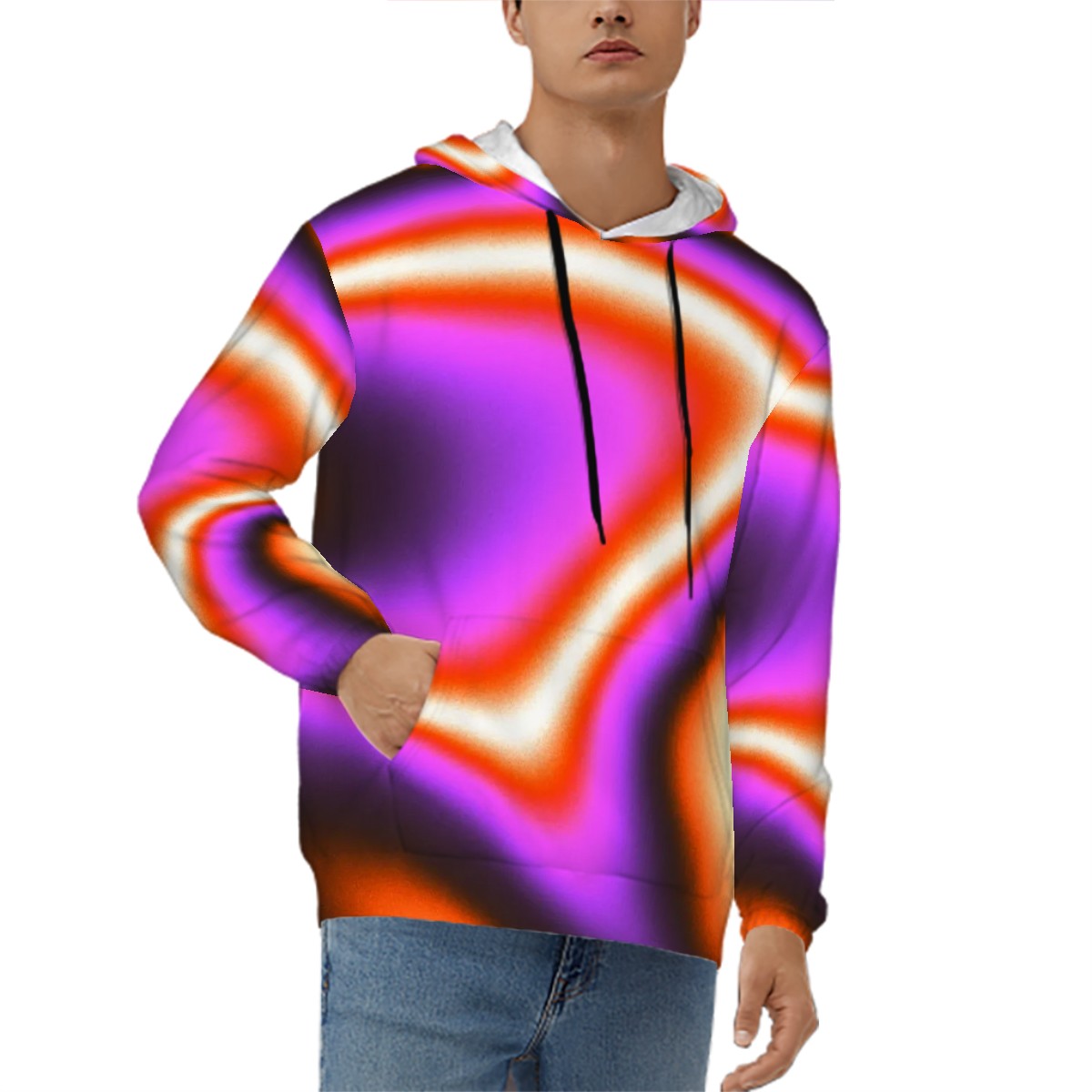 Vibe Nation Neon Wave Men's Hoodie