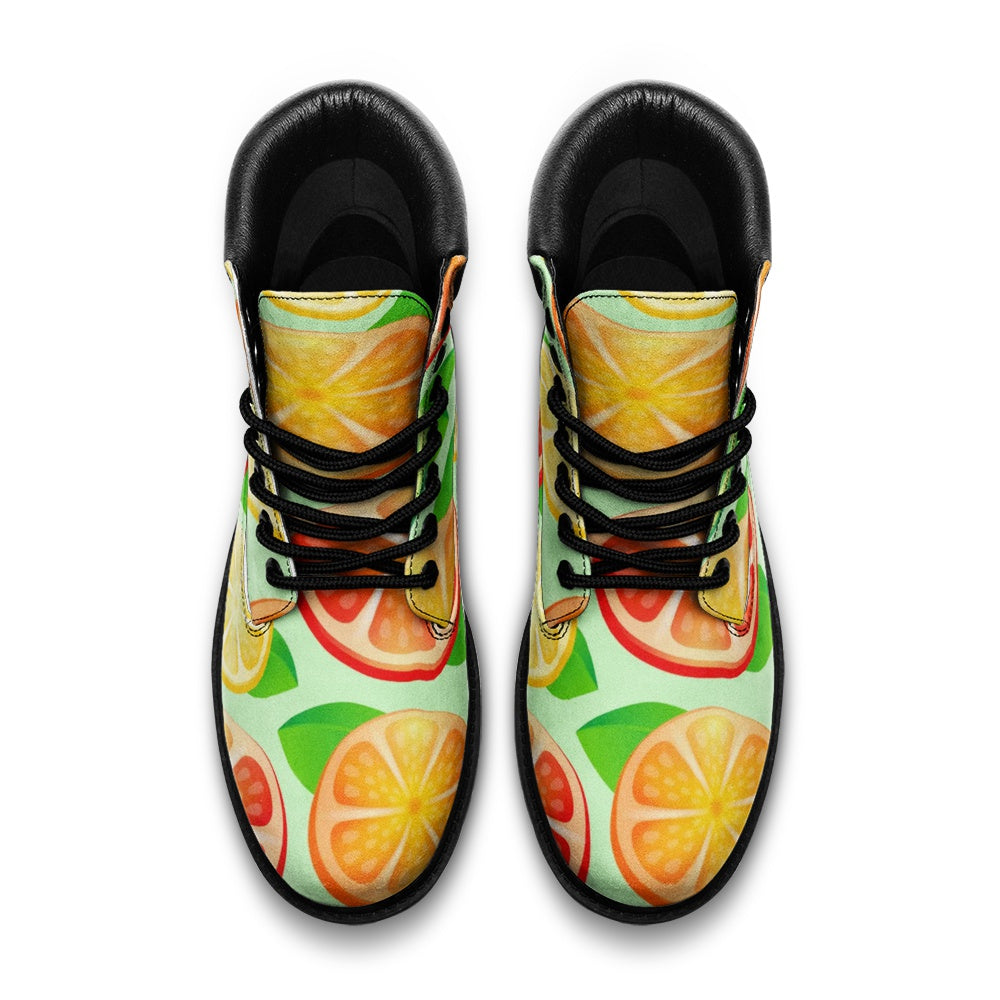 Citrus Vibes Casual Leather Lightweight boots