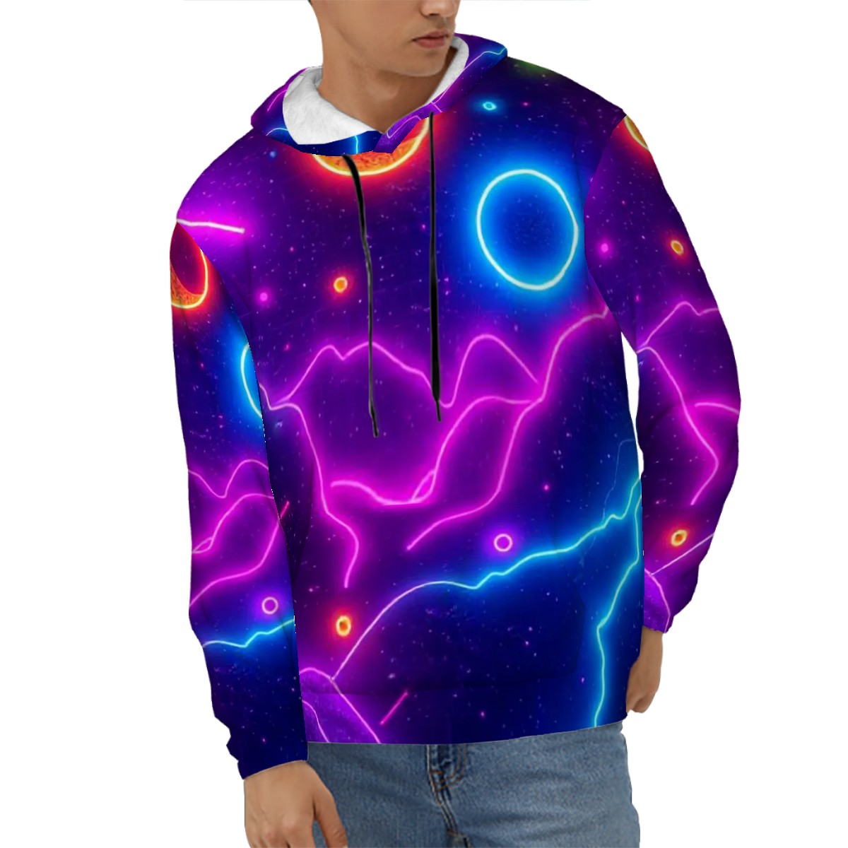 Vibe Nation Neon Vibes Men's Hoodie