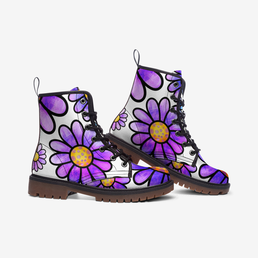 Flower Passion Casual Leather Lightweight boots