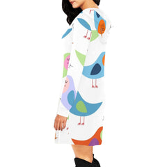 Womens Chirpie Bird All Over Hooded Dress