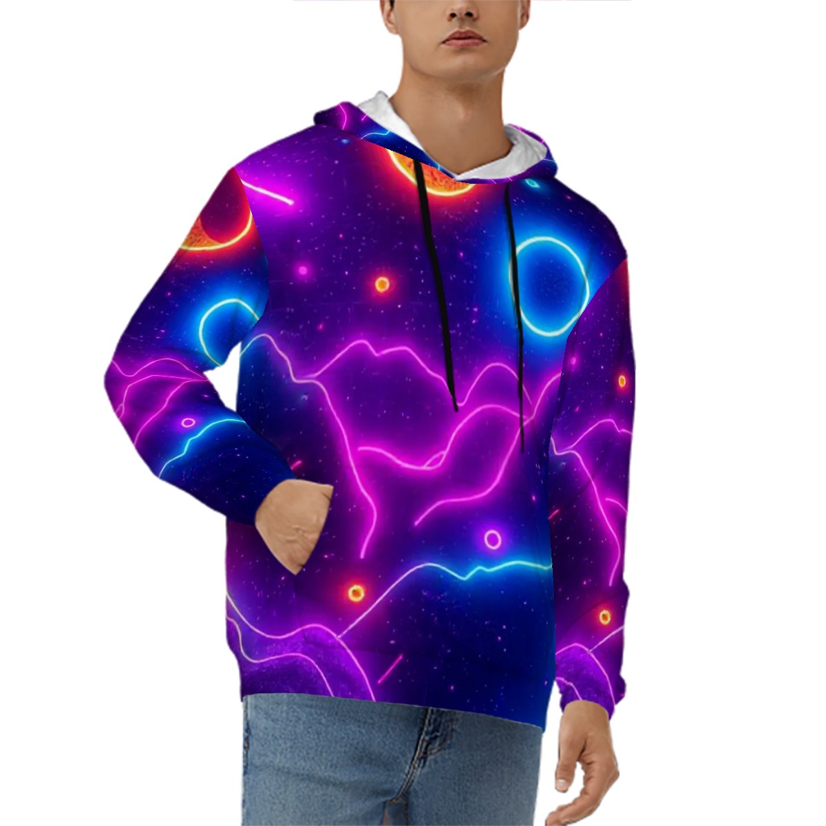 Vibe Nation Neon Vibes Men's Hoodie