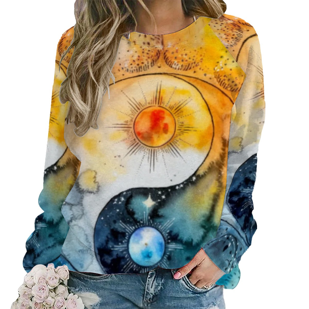 Yin Yang Womens Sweatshirt