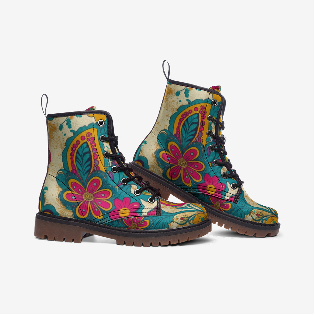 Paisley Clutter Casual Leather Lightweight boots