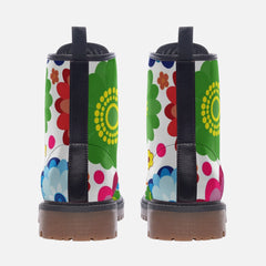 Flower Patches Casual Leather Lightweight boots