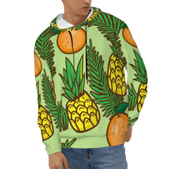 Mens Hoodie with Pockets Fruit Paradise Tropical Vibes